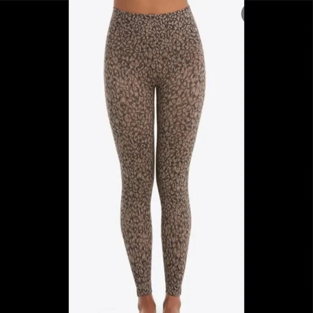 Spanx Look At Me Now Legging Mini Leopard Size Medium